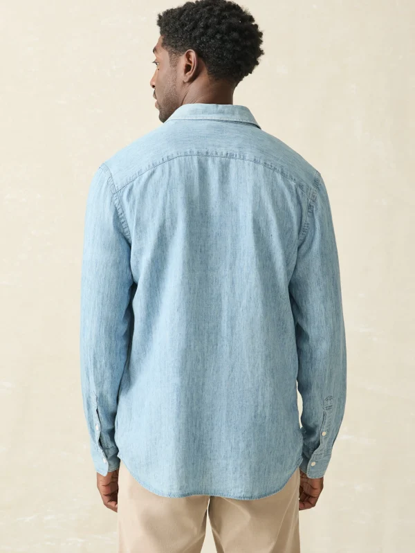 Shirts | Faherty Brand Tried & True Chambray Shirt - Vintage Indigo