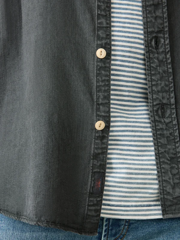 Shirts | Faherty Brand Tried & True Chambray Workshirt - Durango Black