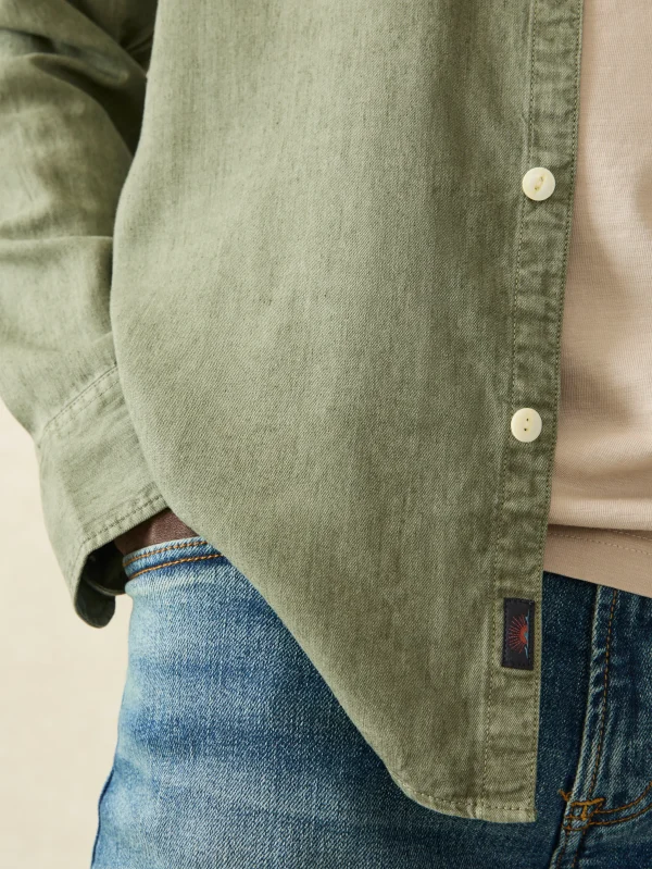 Shirts | Faherty Brand Tried & True Chambray Workshirt - Desert Olive