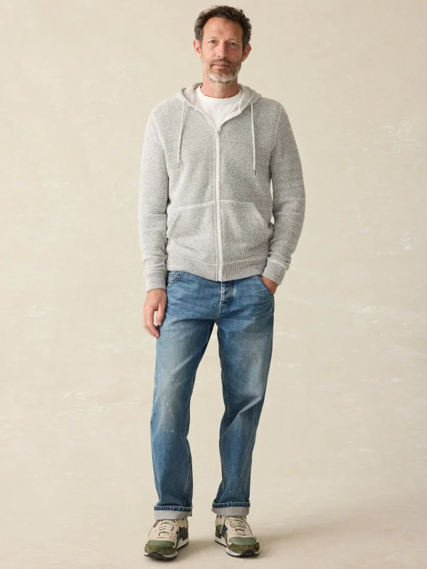 Hoodies & Sweatshirts | Lounge | Faherty Brand Whitewater Full Zip Hoodie (Tall) - Grey Shell Loop