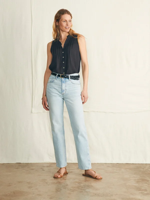 Shirts & Tops | Faherty Brand Willa Sleeveless Top - Washed Black