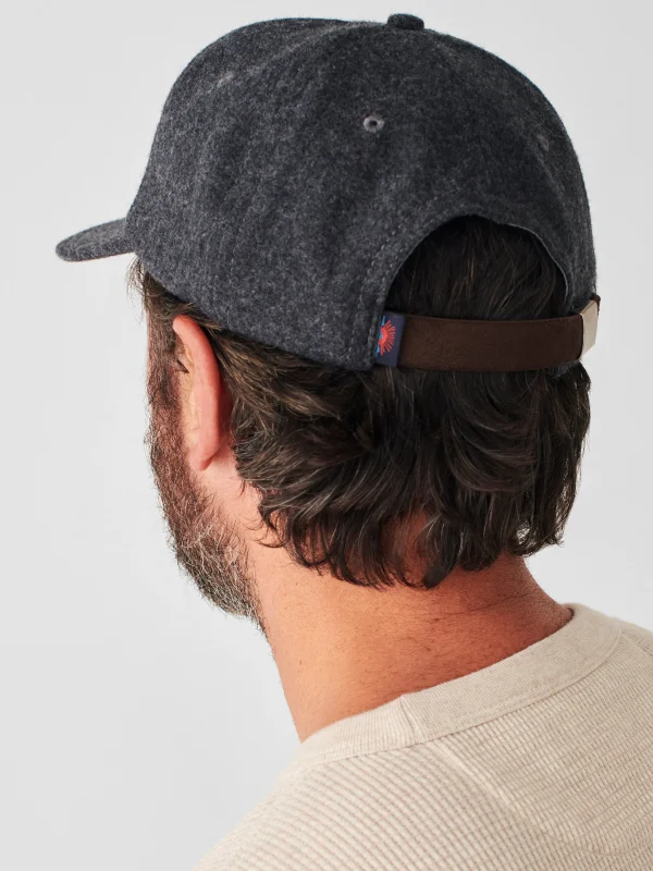 Hats | Faherty Brand Wool Baseball Hat - Grey Heather