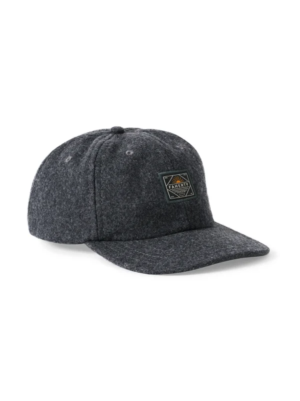 Hats | Faherty Brand Wool Baseball Hat - Grey Heather