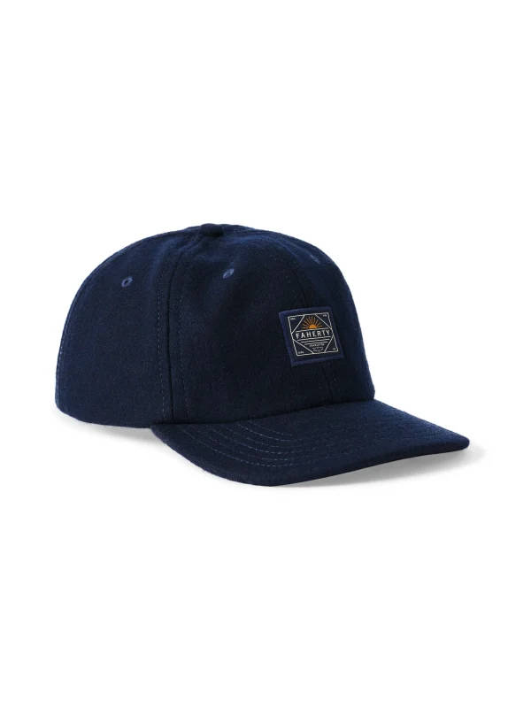 Hats | Faherty Brand Wool Baseball Hat - Navy Heather